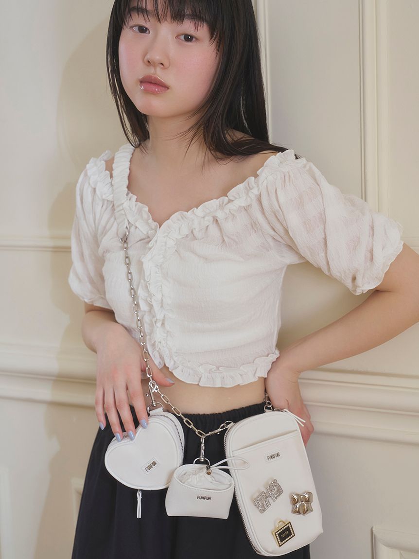 FURFUR】 新品 タグ付 ファーファー フリル ブラウス ホワイト