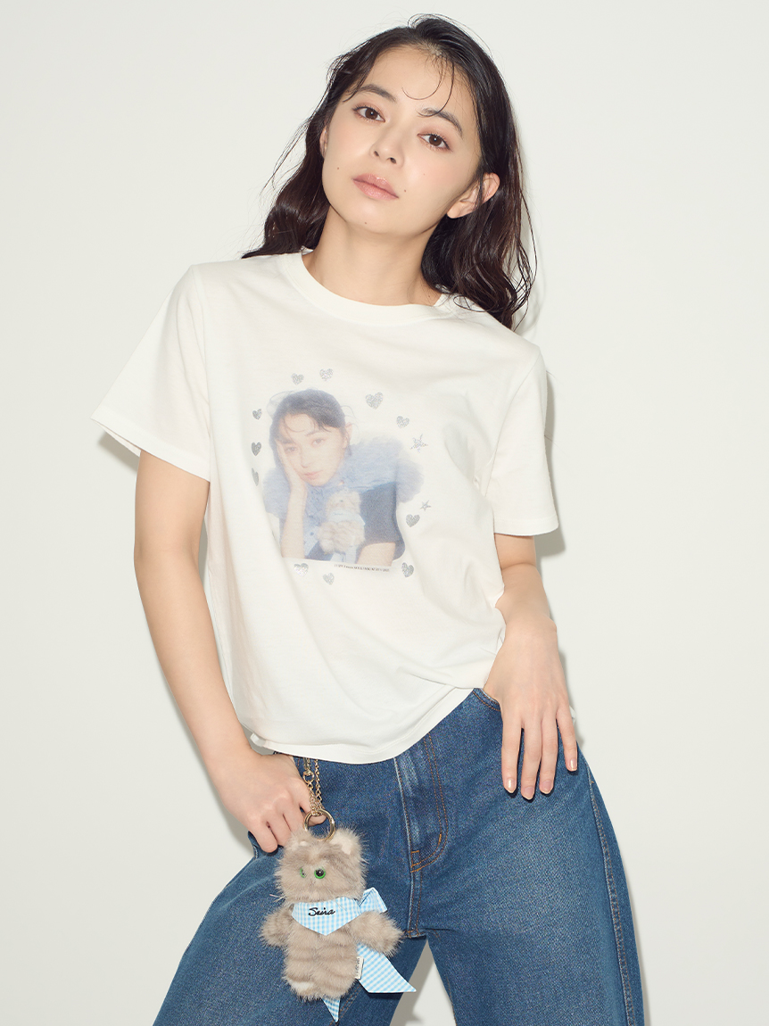 Amazon.co.jp: FURFUR×上國料萌衣トリプルキャットフォトTシャツ