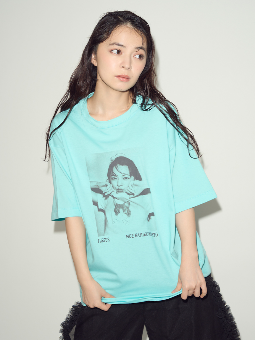 【美品】FUR FUR ニットトップス 半袖 ブルー FURFUR｜ファーファーのニット/セーター（半袖）通販 - ZOZOTOWN