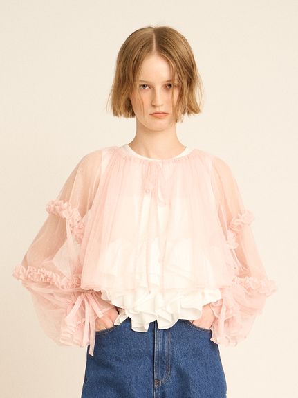 fur fur - FURFUR スフレフリルシャツ　シャツ　トップス FURFUR（ファーファー）の「スフレフリルシャツ（シャツ