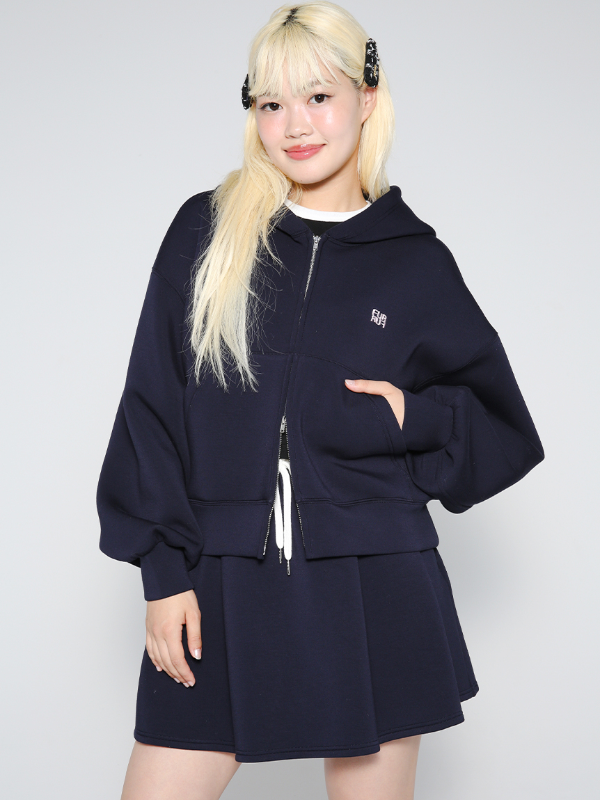WEB・一部店舗限定カラー】ロゴ刺繍ジップアップフーディー(T