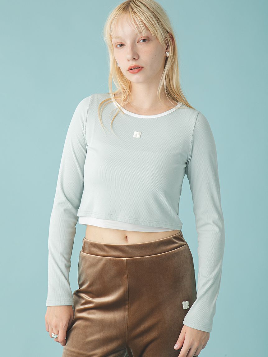 ロゴ刺繍テレコトップス(Tシャツ／カットソー)｜トップス｜FURFUR