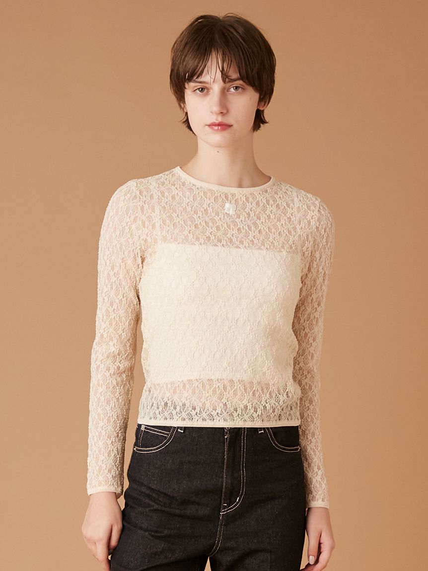 レースカットソープルオーバー(Tシャツ／カットソー)｜トップス