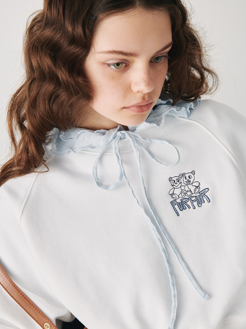 ファニーモチーフ刺繍スウェット