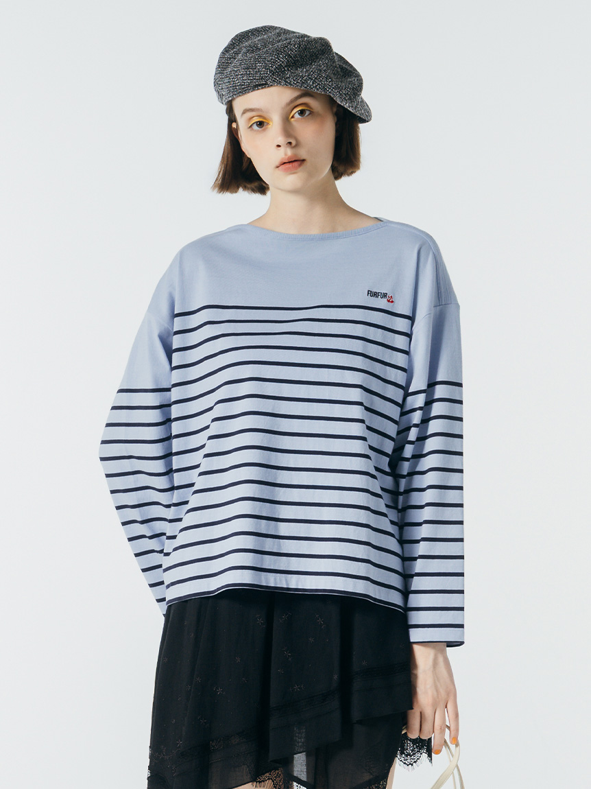 6月末まで最終価格一旦終了☆45R♪908バスクのボーダーシャツ☆ バスクボーダーロングスリーブTシャツ(Tシャツ／カットソー)｜トップス