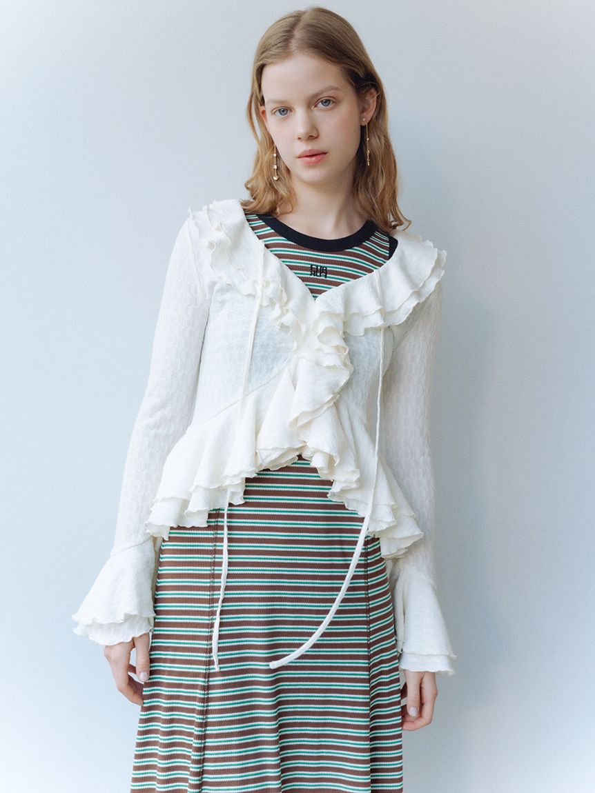 ラッフルフリルプルオーバー(Tシャツ／カットソー)｜トップス｜FURFUR