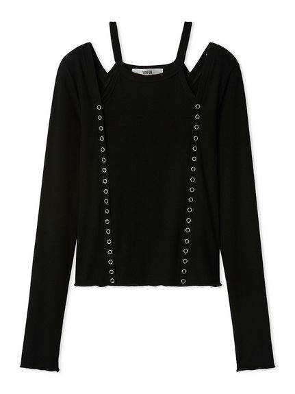 カットアウトデザインプルオーバー(Tシャツ／カットソー)｜トップス