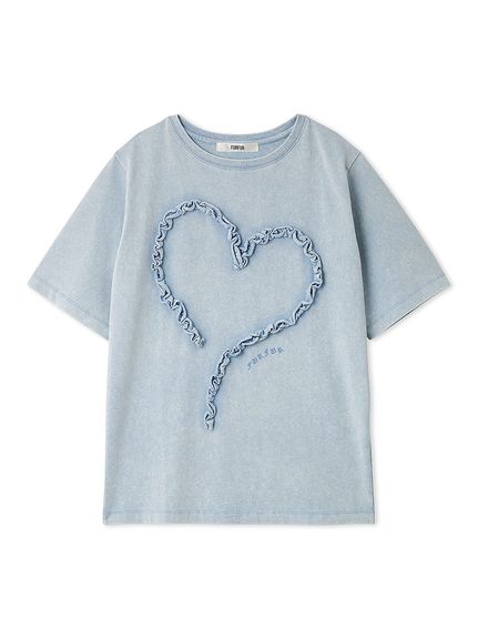 フリルハートモチーフTシャツ(Tシャツ／カットソー)｜トップス｜FURFUR