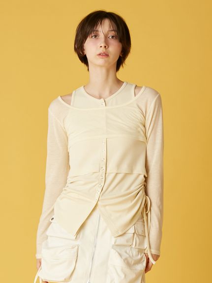 カットソーレイヤードプルオーバー