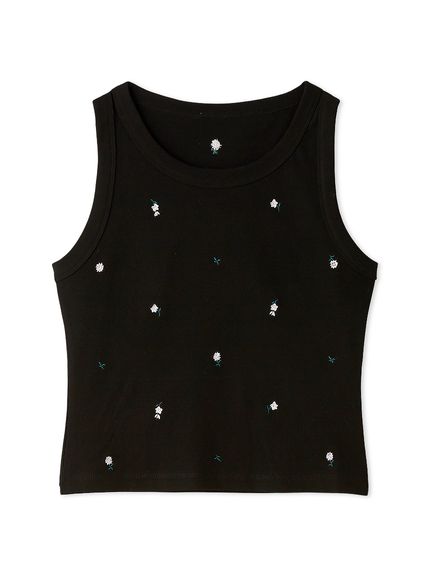 フラワー刺繍タンクトップ(Tシャツ／カットソー)｜トップス｜FURFUR