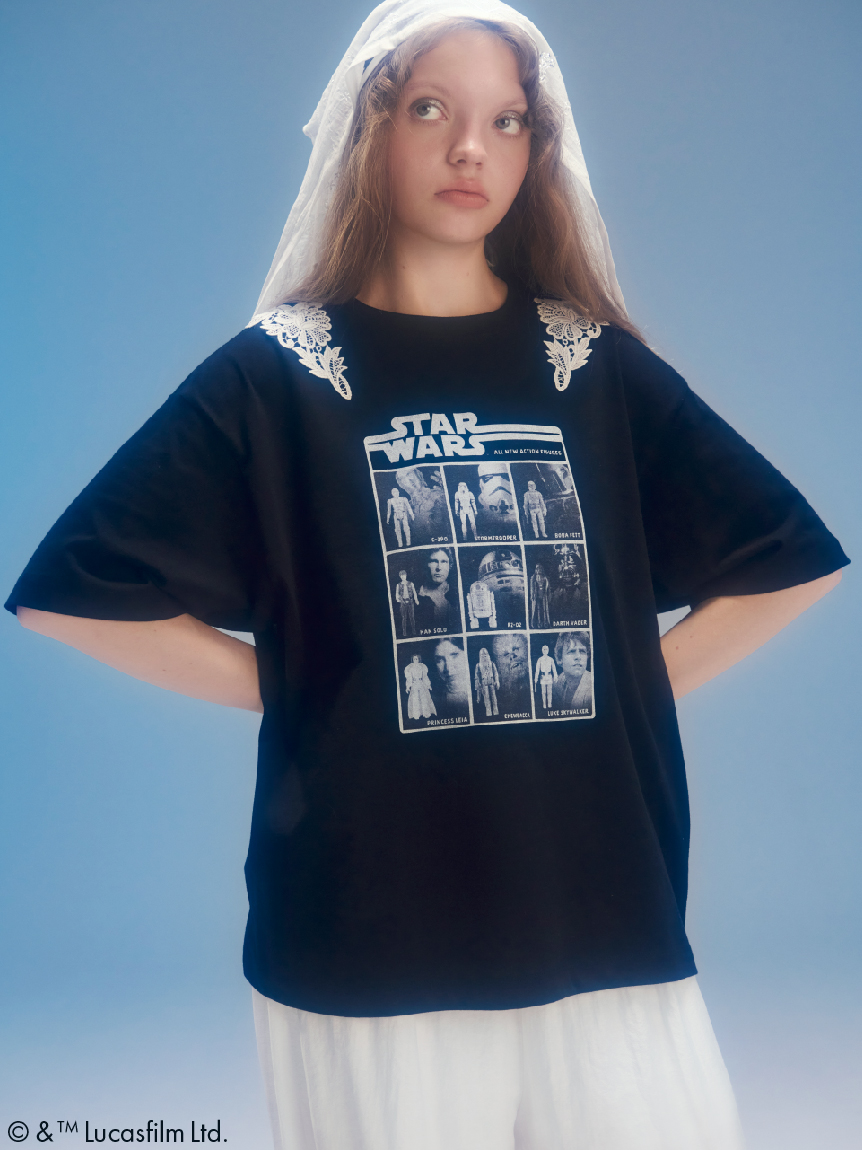 STAR WARS(TM)】グラフィックプリントレースTシャツ(Tシャツ