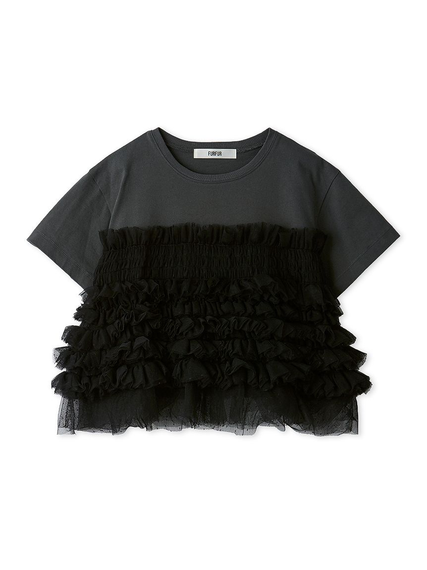 チュールドッキングTシャツ(Tシャツ／カットソー)｜トップス｜FURFUR