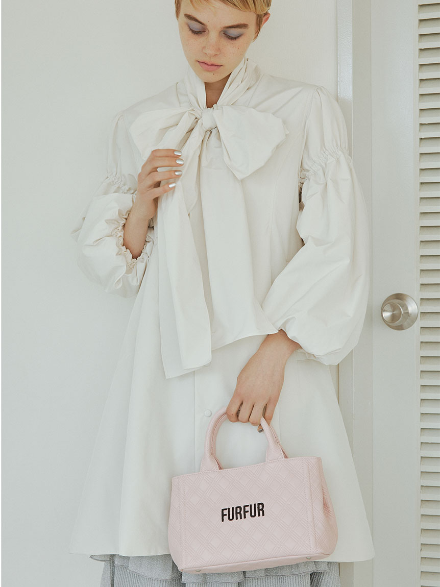 中綿入りノーカラーフレアコート(コート)｜アウター｜FURFUR（ファー  