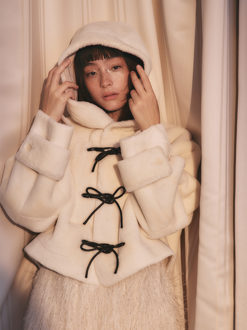 リボンショートダッフルコート(ダッフルコート)｜アウター｜FURFUR 