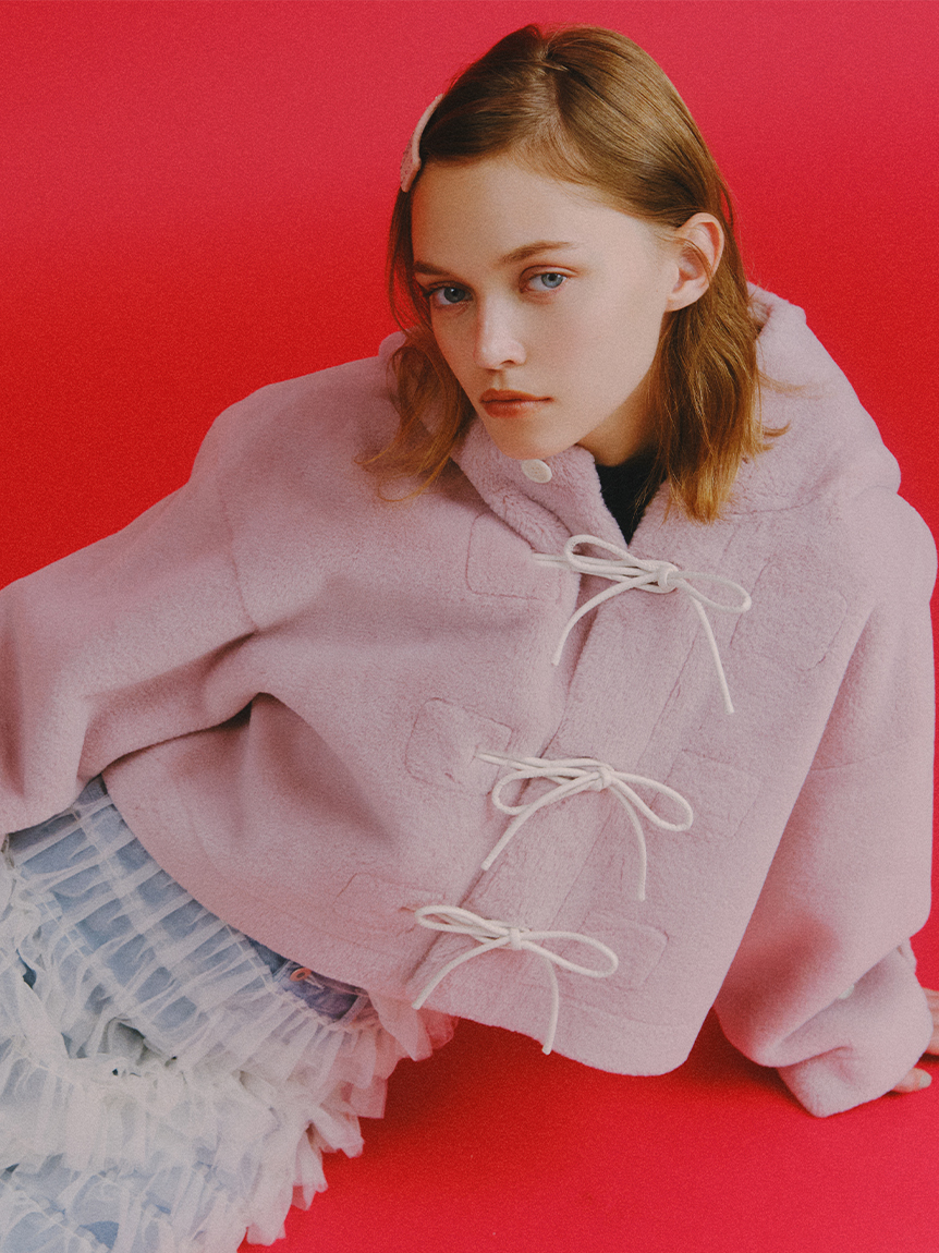 リボンショートダッフルコート(ダッフルコート)｜アウター｜FURFUR 