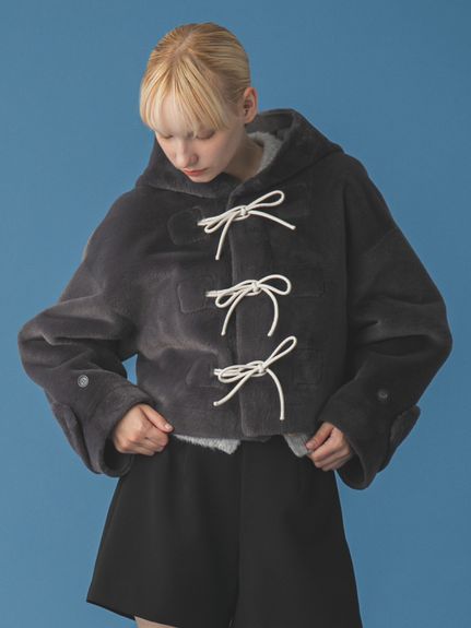 furfur ボアダッフルコート 限定】ファー付きダッフルコート（ダッフルコート）｜FURFUR