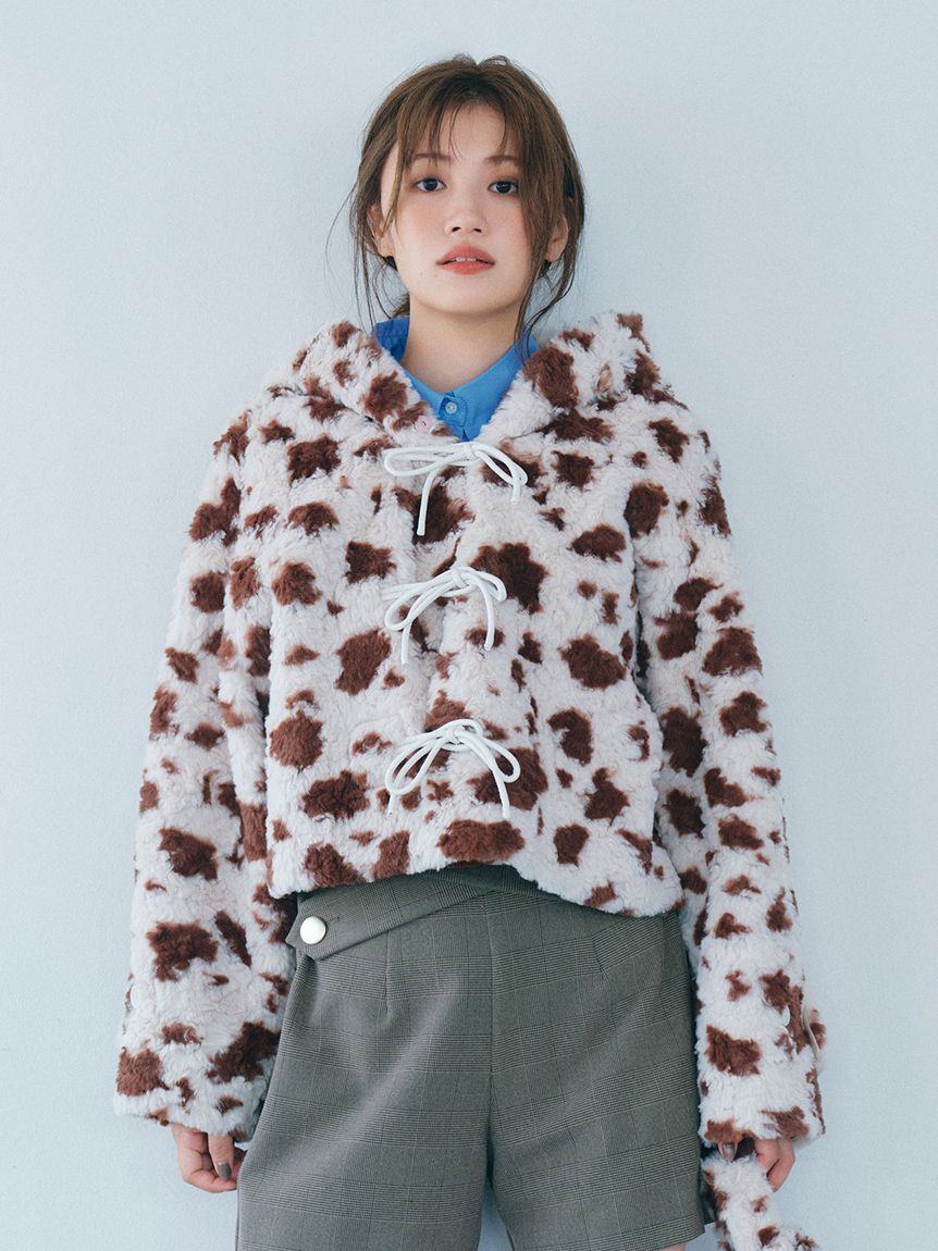 リボンショートダッフルコート CGRY リボンショートダッフルコート(ダッフルコート)|アウター