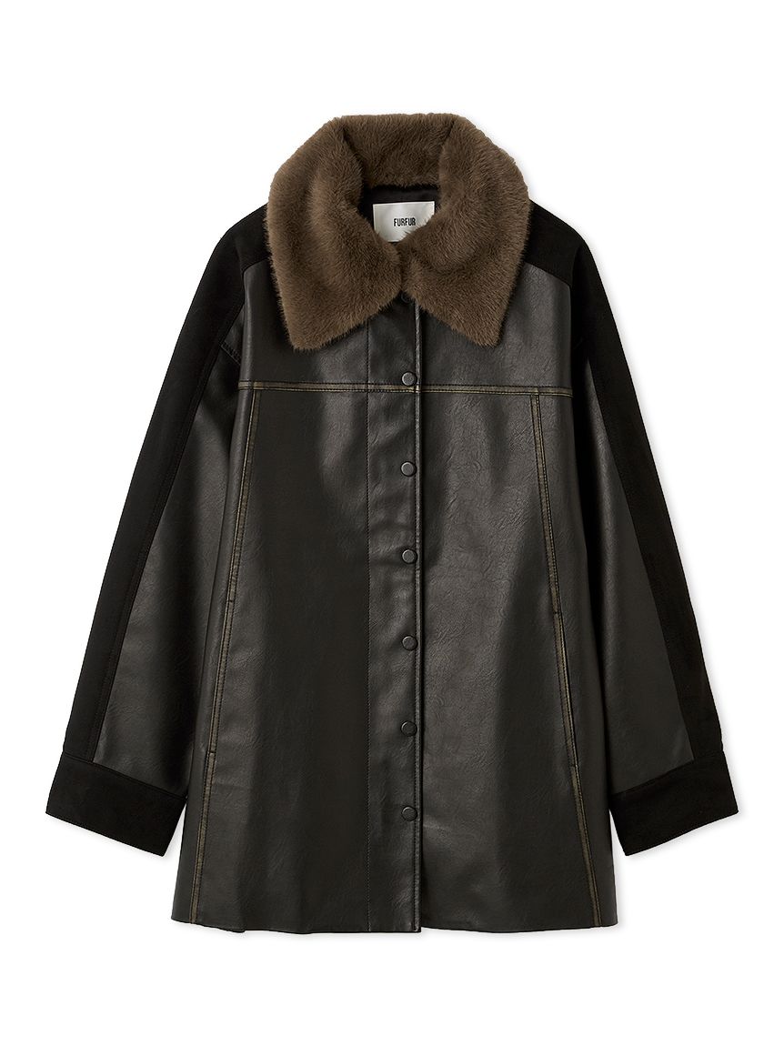 2WAYエコファーカラーシャツコート(ジャケット)｜アウター