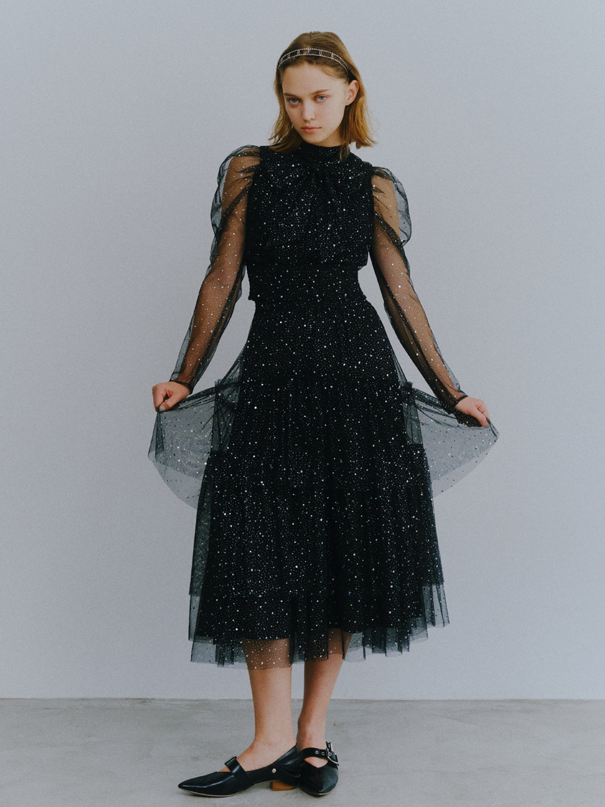 【美品】ラメチュールドレス FURFUR グレー サイズF FURFUR ファーファー ラメチュールドレス グレー