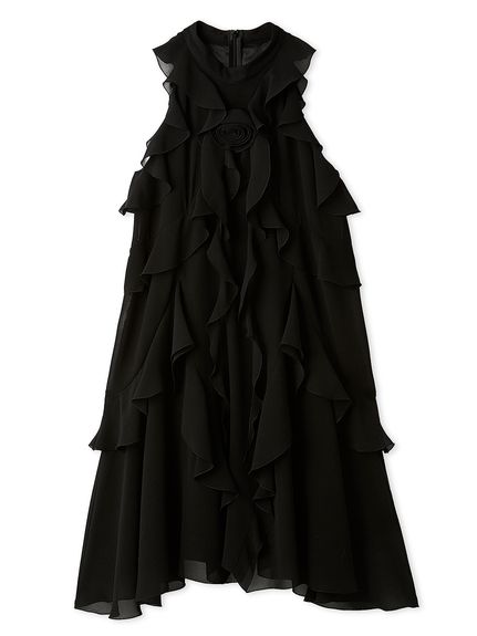 ボリュームラッフルミニドレス Patou | オーバーサイズ ラッフル ミニドレス
