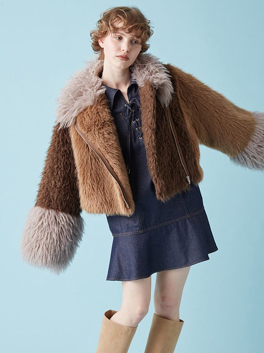 レースアップミニワンピース(ミニワンピース)｜ワンピース｜FURFUR