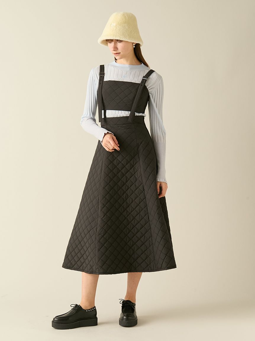 キルティング2WAYジャンパースカート(ロングワンピース)｜ワンピース
