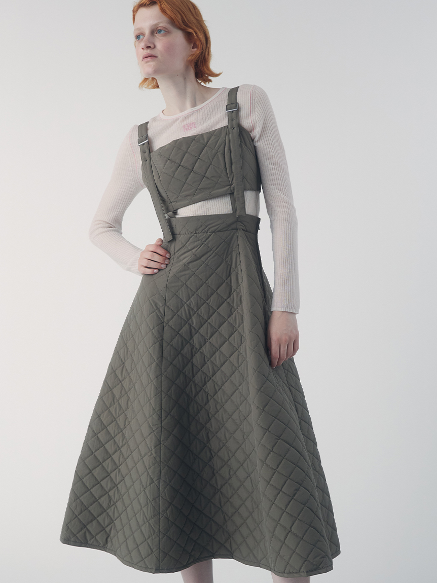 キルティング2wayジャンパースカート キルティング2wayジャンパースカート - メルカリ