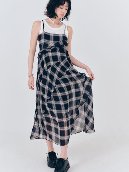 FURFUR（ファーファー）の「ミックスニットワンピース