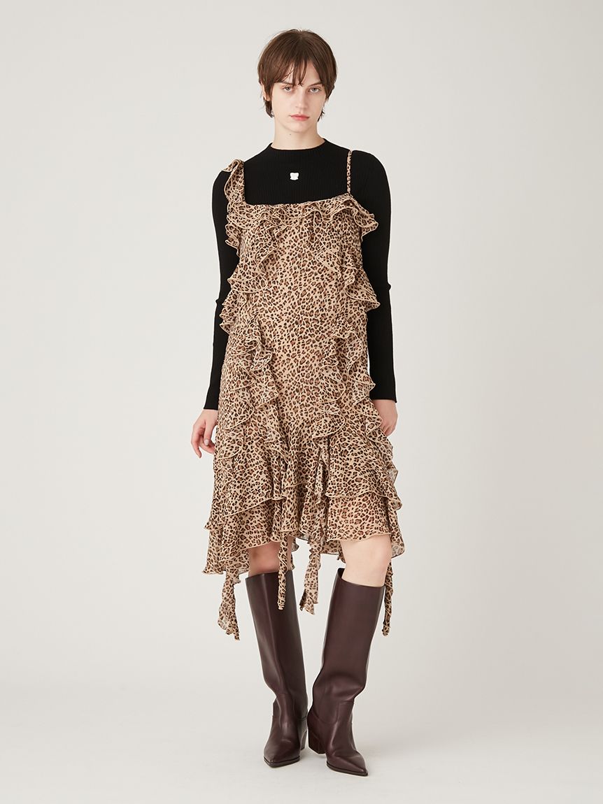 フリルキャミソールワンピース(ロングワンピース)｜ワンピース