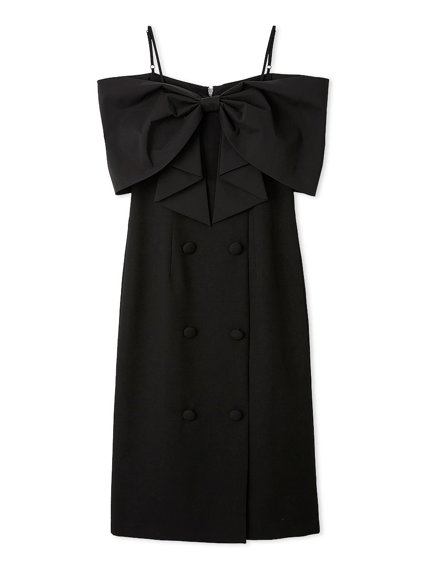 ビッグリボンオフショルワンピース(ロングワンピース)｜ワンピース