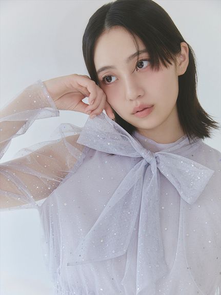 ロングスリーブラメチュールドレス