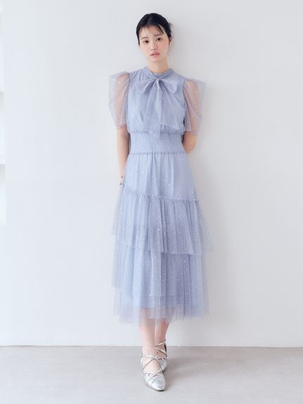 FUR FUR　タグ付　ラメチュールドレス　キラキラ　ティアード　グレー　列席 すべてのカテゴリDRESS COLLECTION｜FURFUR（ファーファー）公式サイト