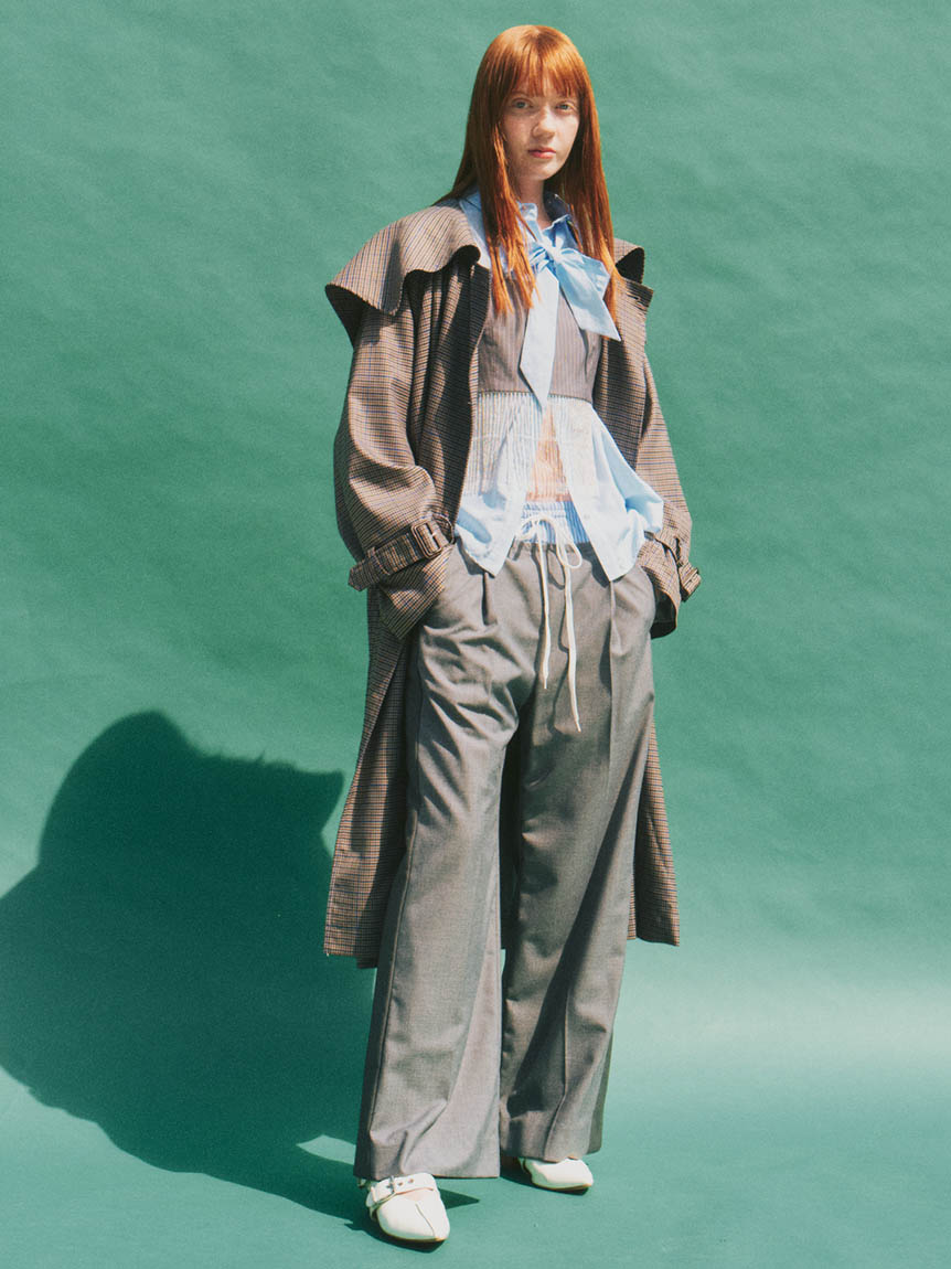 レイヤード風スラックスパンツ(ロングパンツ)｜ボトムス｜FURFUR  