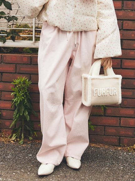 furfur ハイウェストワークパンツ　ピンク　カーゴパンツ　ファーファ FURFUR（ファーファー）の「ハイウエストワークパンツ（その他