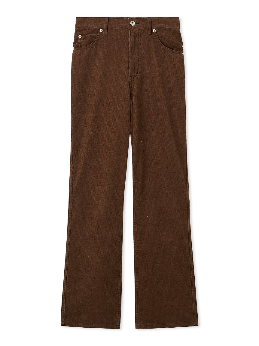 リボンステッチセミフレアデニムパンツ(ロングパンツ)｜ボトムス