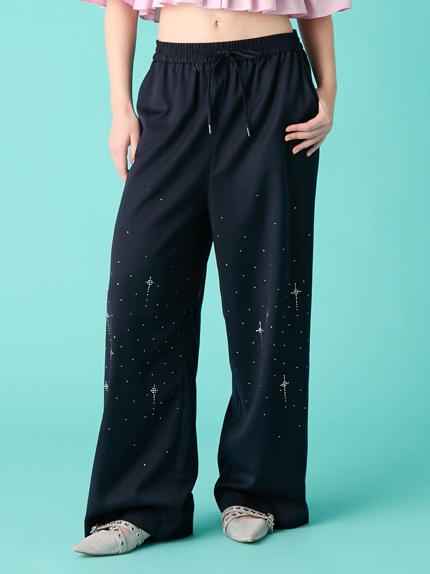 ビジュー付きイージーパンツ(ロングパンツ)｜ボトムス｜FURFUR（ファー