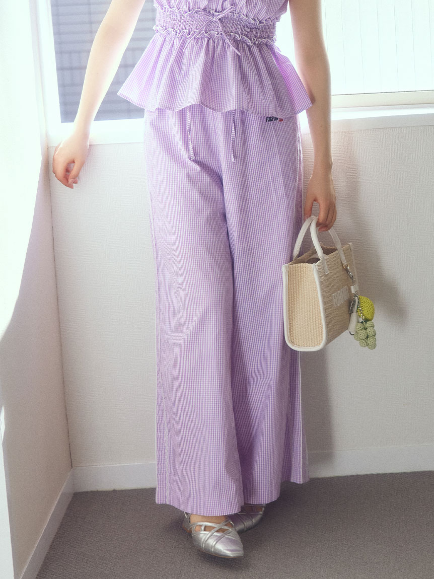 【WEB・一部店舗限定カラー】ギンガムチェックパジャマパンツ
