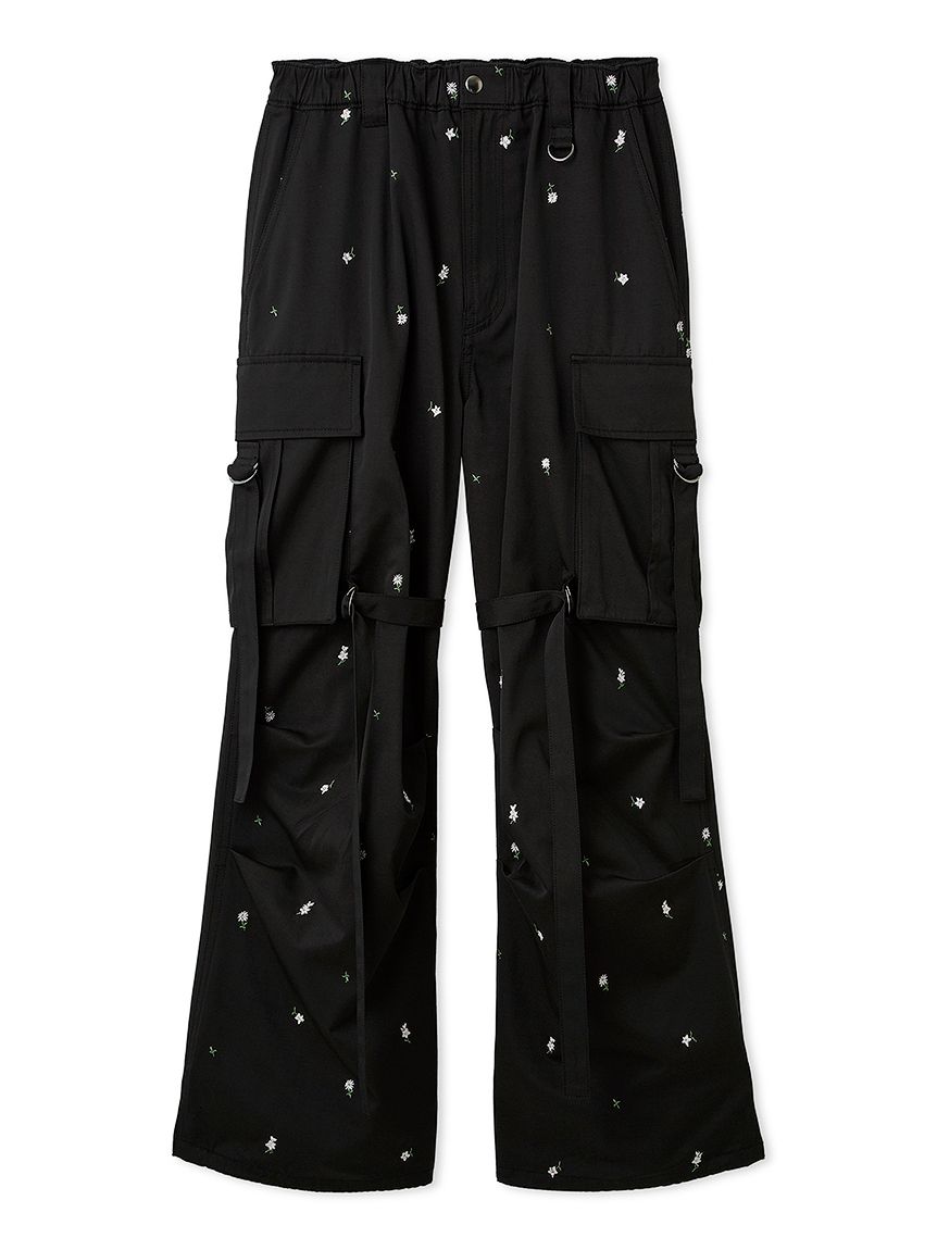 WEB・一部店舗限定カラー】フラワー刺繍カーゴパンツ(ロングパンツ