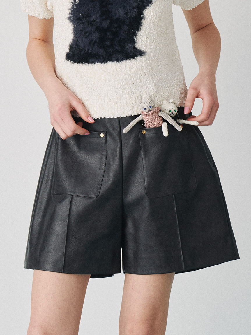レザーライクショートパンツ(ショートパンツ)｜ボトムス｜FURFUR
