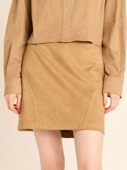 スタッズデザインミニスカート