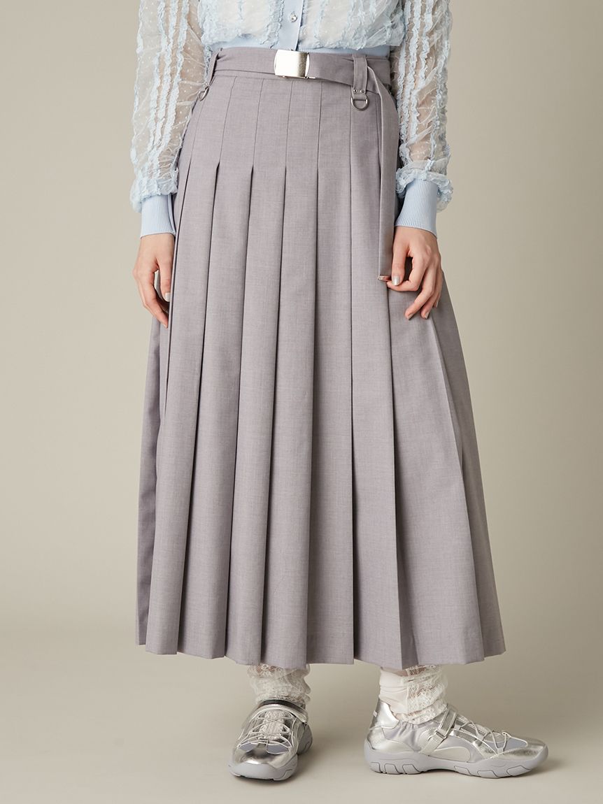 Dカン付きプリーツスカート(ロングスカート)｜ボトムス｜FURFUR