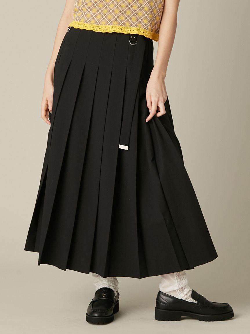 Dカン付きプリーツスカート(ロングスカート)｜ボトムス｜FURFUR