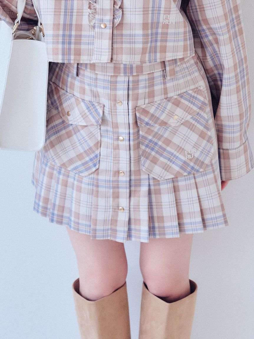 チェック柄プリーツミニスカート(ミニスカート)｜ボトムス｜FURFUR