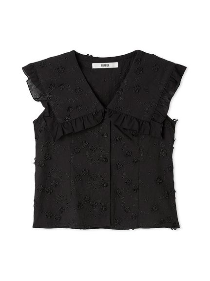 ビッグカラーノースリブラウス(シャツ／ブラウス)｜トップス