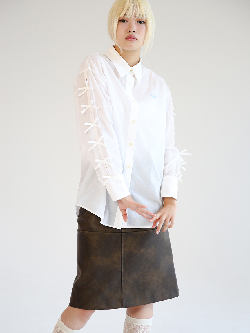 リボンスリーブシアーシャツ(シャツ／ブラウス)｜トップス｜FURFUR