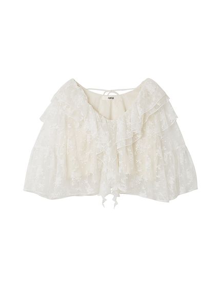 フラワーレースラッフルブラウス(シャツ／ブラウス)｜トップス｜FURFUR