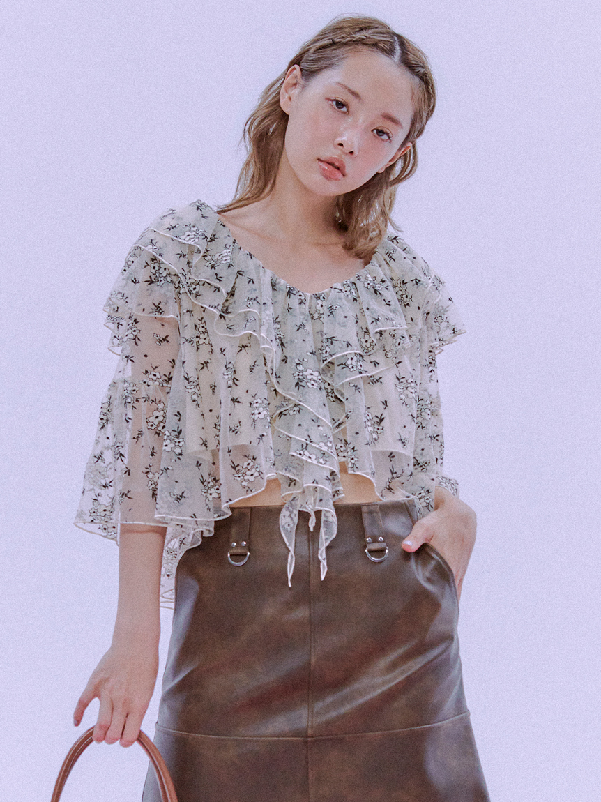 未使用♥タグ付 YOIM ファーファー ワンピース チュニック 刺繍 レース 未使用♥タグ付 YOIM ファーファー ワンピース チュニック 刺繍