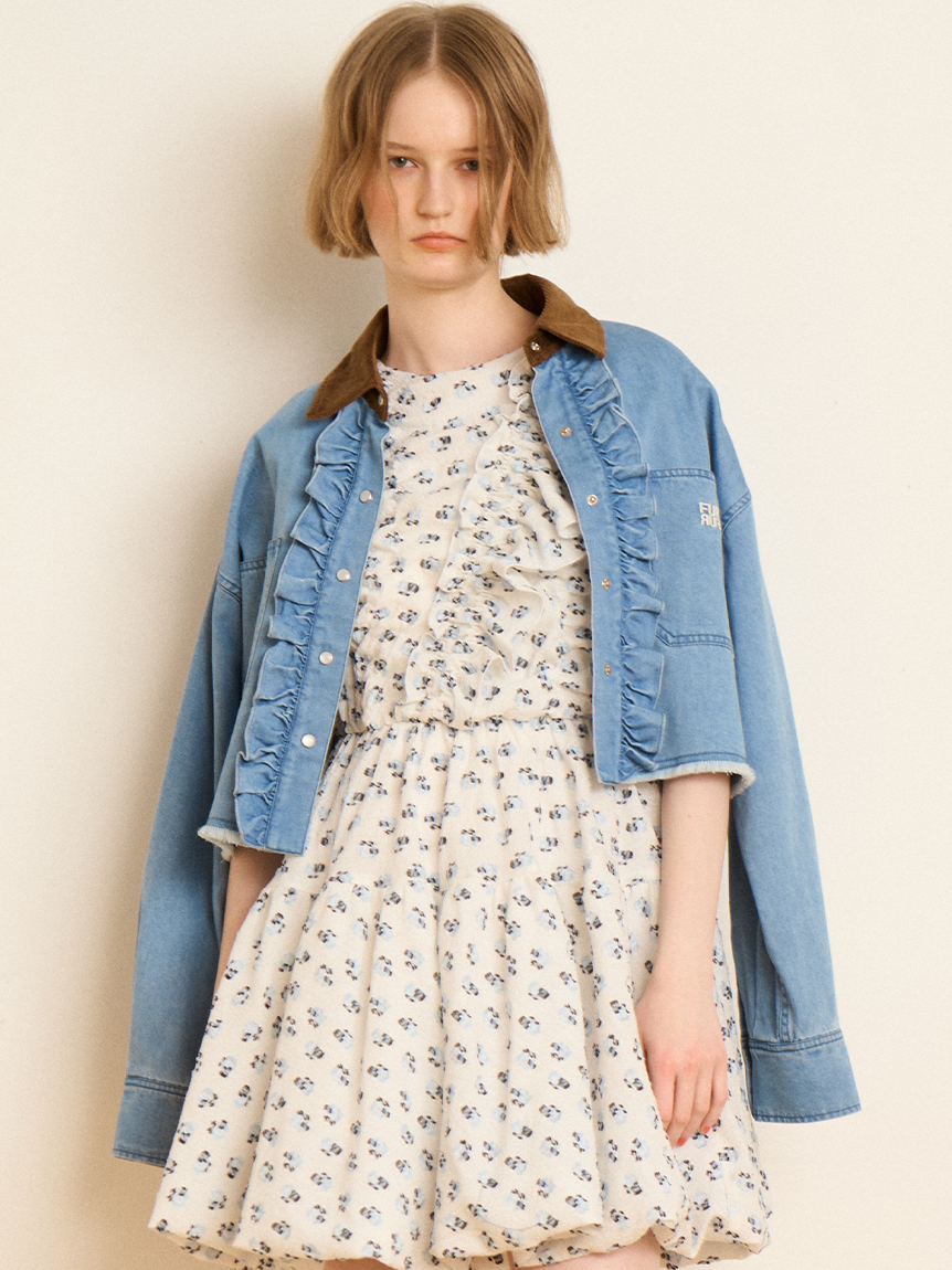 ♡♡♡ ロゴ刺繍フリルシャツ(シャツ／ブラウス)｜トップス｜FURFUR