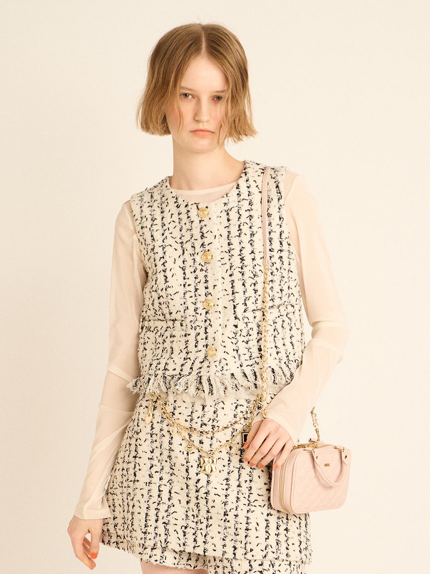 FURFUR / ファーファー ツイードベスト  25秋冬予約 RWFT254075 入荷予定 : 8月下旬〜(10%OFF&PT5倍) FURFUR (ファーファー)ツイードベスト 25秋冬予約【RWFT254075