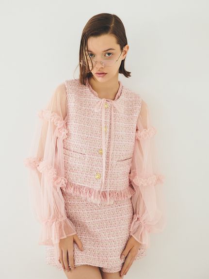 ♡furfurミリタリーレースジャケット♡ issue.47 SKIRT COLLECTION || FURFUR（ファーファー）公式サイト